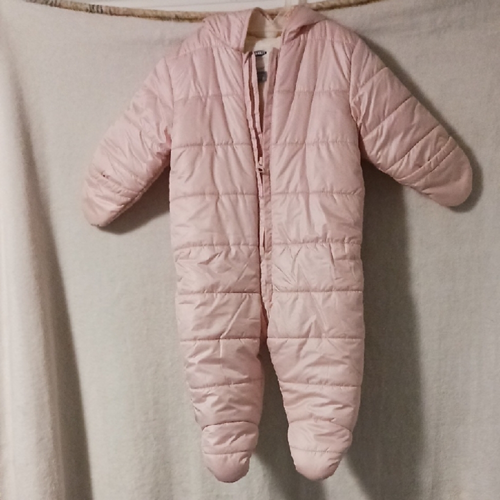 Old Navy Light Pink Quilted Footie